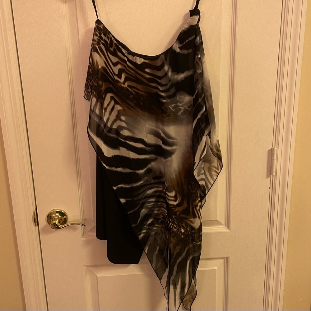 Size small mixed animal print formal dress